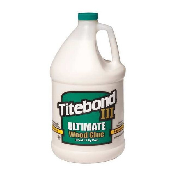 Titebond Wood Glue, III Ultimate Series, Clear, 24 hr Full Cure, 1 gal, Jug 1416