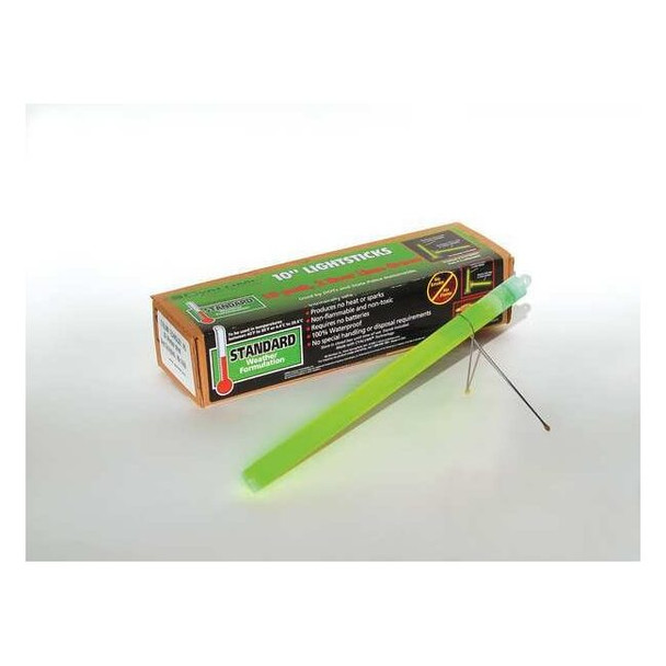 Chemlight by Cyalume Technologies Lightstick,Green,6 In. L,12 hr.,PK10 9-42290