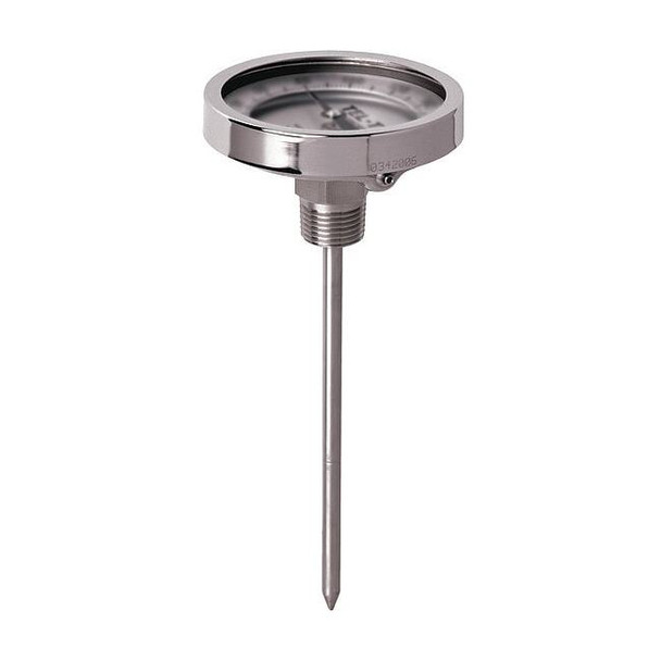 Tel-Tru Analog Dial Thermometer,Stem 4" L GT500R-0467
