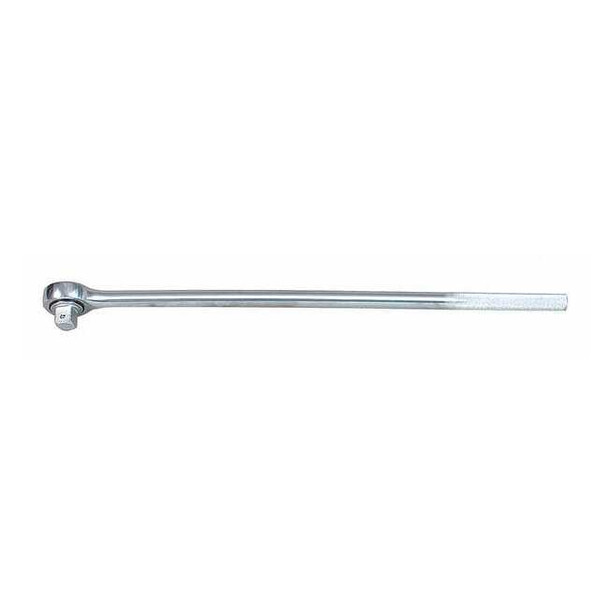 3/4" Drive 45 Geared Teeth Round Head Style Hand Ratchet, 24" L, Chrome Finish