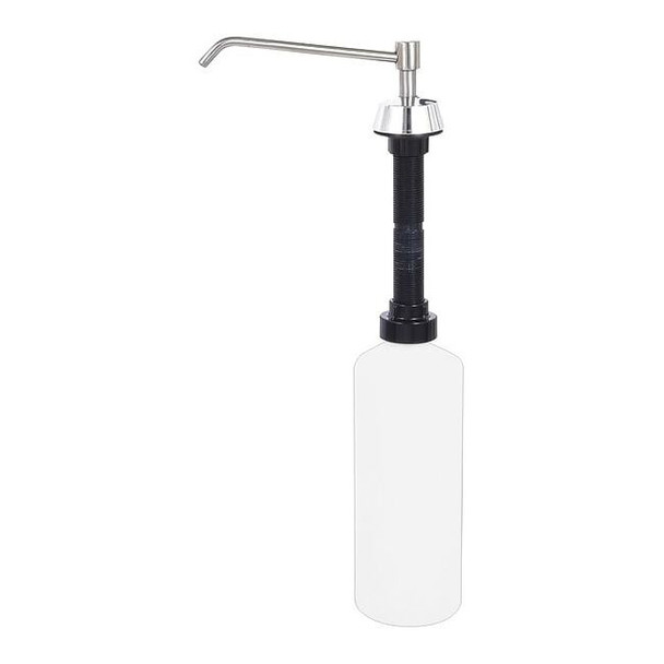 Tough Guy Soap Dispenser, Counter, Manual, 1.2 L, Silver, Liquid