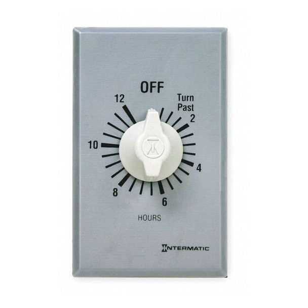 Intermatic Timer,Spring Wound,12 Hr,SPDT,Silver FF312H