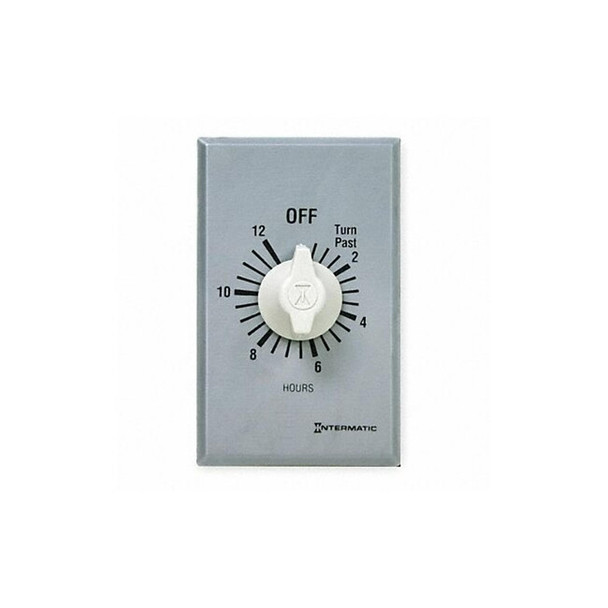Intermatic Timer,Spring Wound,12 Hr,SPDT,Silver FF312H