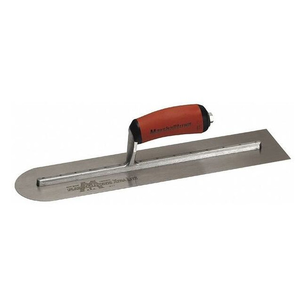 Marshalltown Rounded Front Trowel,16inL,4inW,Steel MXS66RED