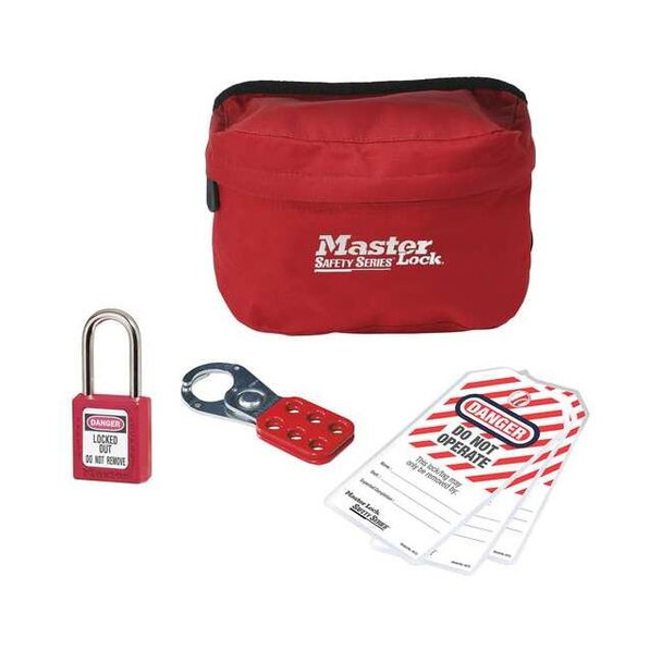 Master Lock Personal Lockout Kit with Pouch,Red S1010P410
