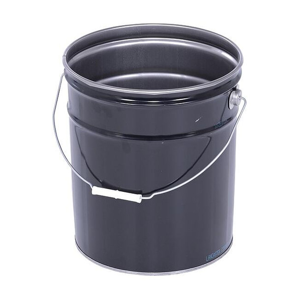 Manufacturer Varies 5 gal Pail W/ Lining, Steel, Black PAIL-STL-RI