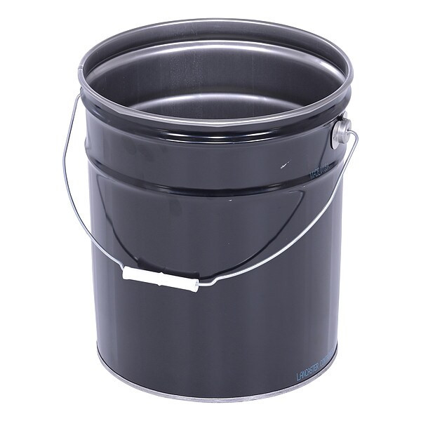 Manufacturer Varies 5 gal Pail W/ Lining, Steel, Black PAIL-STL-RI
