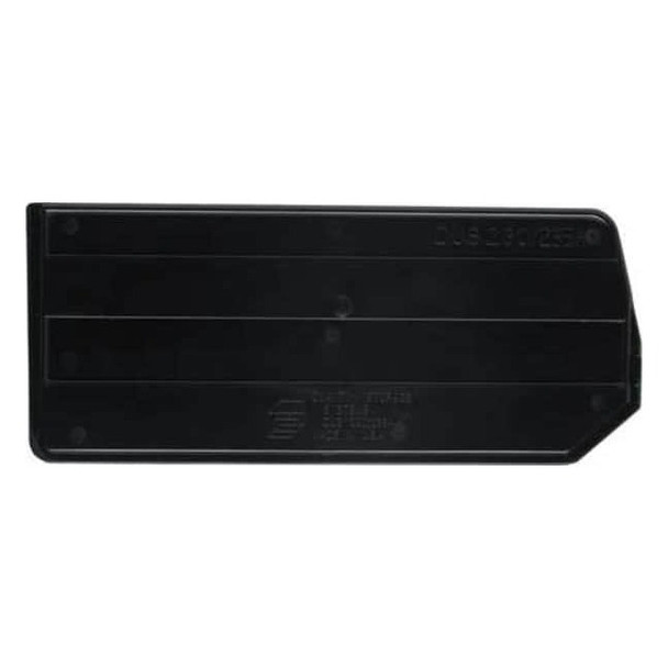 Plastic Divider, Black, 10 in L, 4 1/4 in H, 6 PK