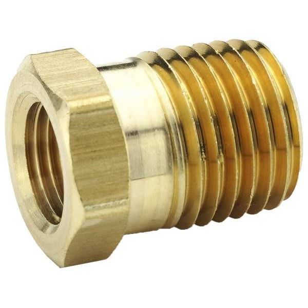Parker Hex Bushing Brass Bushing, 1/4 in Female NPT X 3/8 in Male NPT 209P-6-4