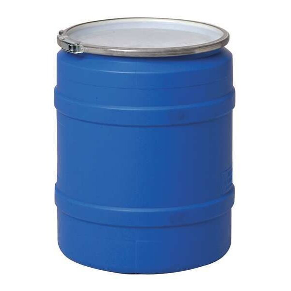 Open Head Transport Drum, Polyethylene, 20 gal, Unlined, Blue