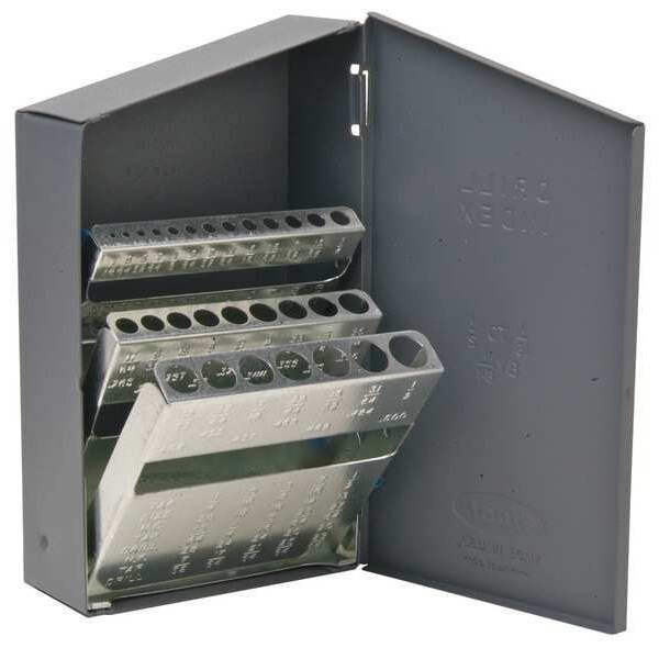 Huot Drill Bit Case,Jobber Length,Steel 10550