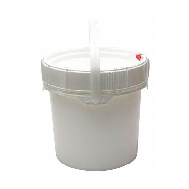 Manufacturer Varies Pail, 3.5 gal., Plastic Handle, White, W/Lid MNG8003-WL
