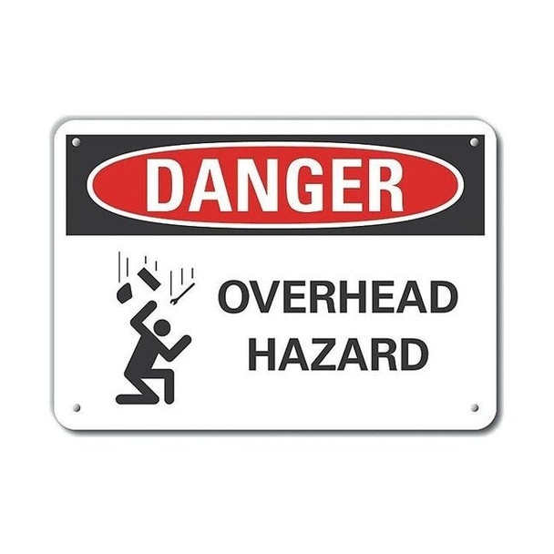 Danger Sign, 7 in Height, 10 in Width, Plastic, Vertical Rectangle, English