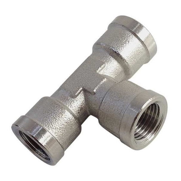 Legris Female Tee Brass Tee, 1/4 in Female BSPP X 1/4 in Female BSPP 0915 00 13