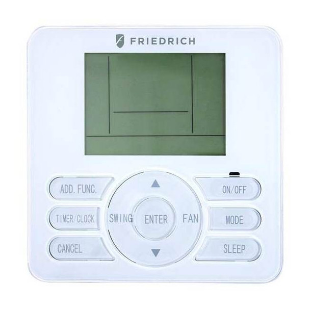 Friedrich Wall Controller, Wall Mount, Battery, 115VAC FPWC1