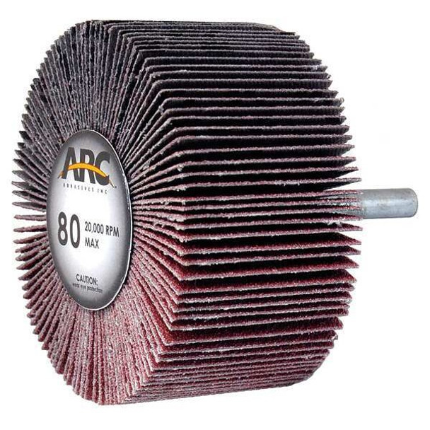 Arc Abrasives Mounted Flap Wheel,3 in. D,80 Grit,PK10 11404K