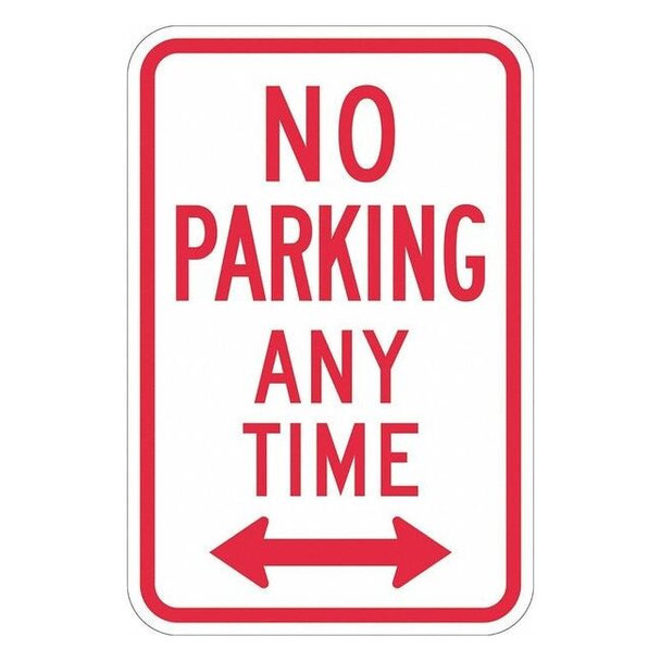 Lyle No Parking Any Time Sign,18" x 12, T1-1060-DG_12x18 T1-1060-DG_12x18