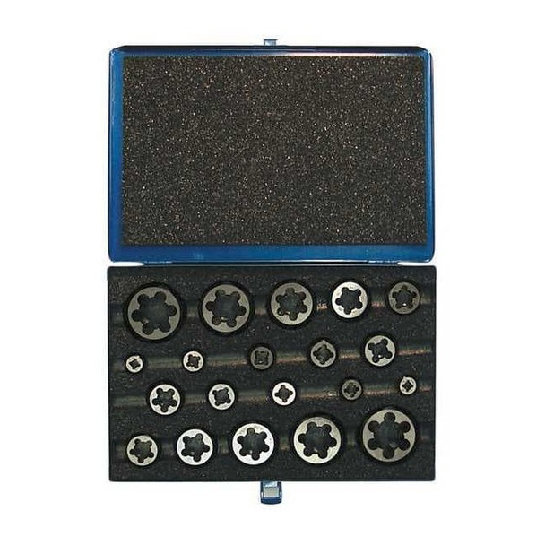 20PC Carbon Hexagon Rethreading Die Set 0650 Cle-Line 1/4-20 To 1-14 UNC and UNF