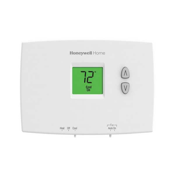 Horizontal Non-Programmable Thermostats, 1 H, 1 C, Hardwired/Battery, 20/30VAC
