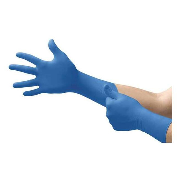 SG-375, Disposable Gloves, 11 mil Palm, Latex, Powder-Free, S (7), 50 PK, Blue