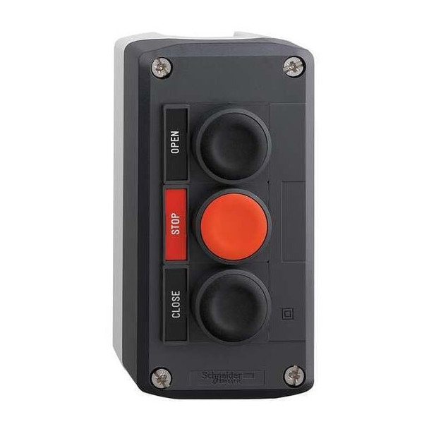Schneider Electric ControlStation,Feed-Thru,3Buttons,Grn/Rd XALD351H29H7