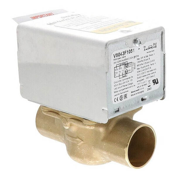 Honeywell Home Valve,Zone,1 In,3.5 Cv V8043F1051