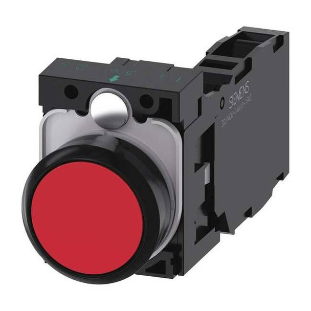 Siemens FlushPushButtnOp,NonIllum,Red,1NO/1NC 3SU1100-0AB20-1FA0