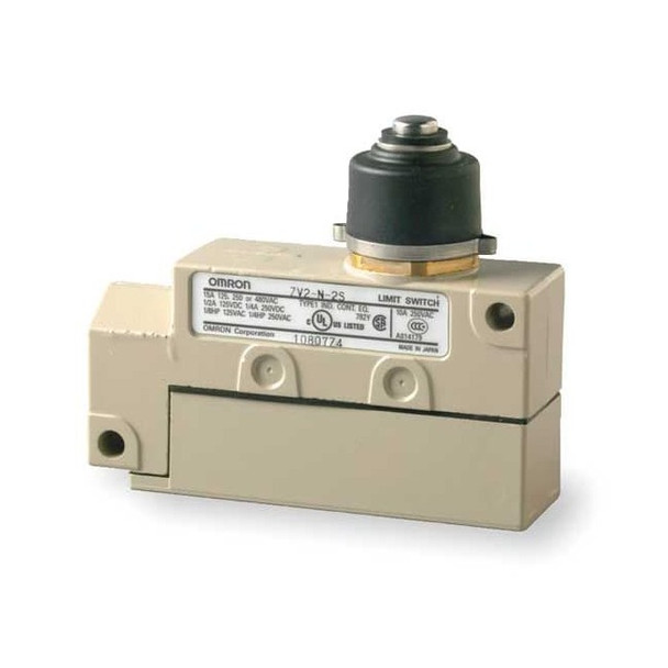 Omron Limit Switch, Plunger, SPDT, 10A at 480V AC, Actuator Location: Top ZV2N2S