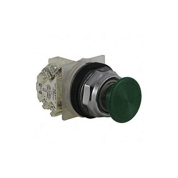 Schneider Electric Push Button Operator, 30 mm, SPDT, Green 9001KR4GH13