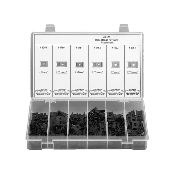 Manufacturer Varies U Nut Assortment,210 Pc 8176