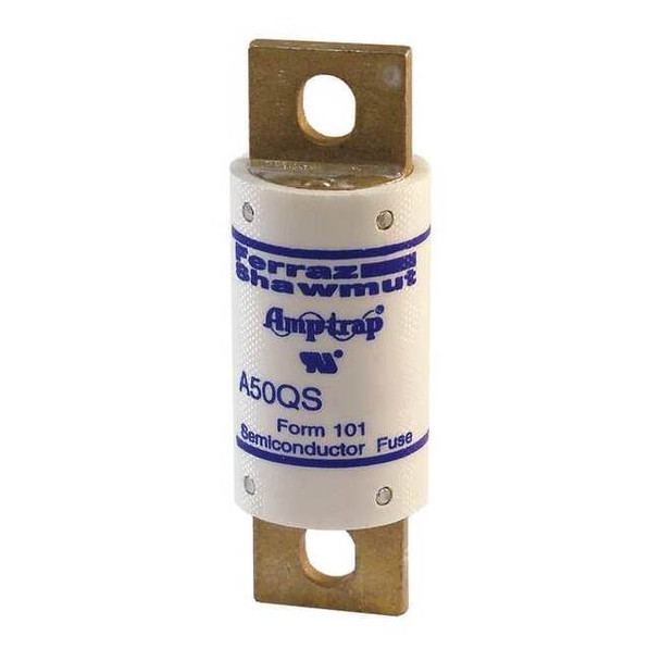 Mersen Semiconductor Fuse, 100A, Fast-Acting, 500V AC, Bolt-On A50QS100-4Y