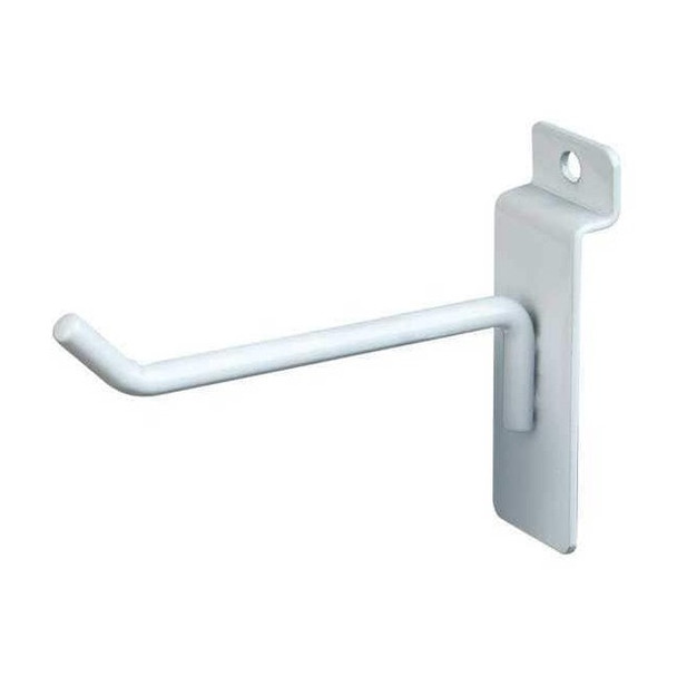 Econoco Hook, Wht, 4 in L, 1/2 in W, PK96 EWH/H4