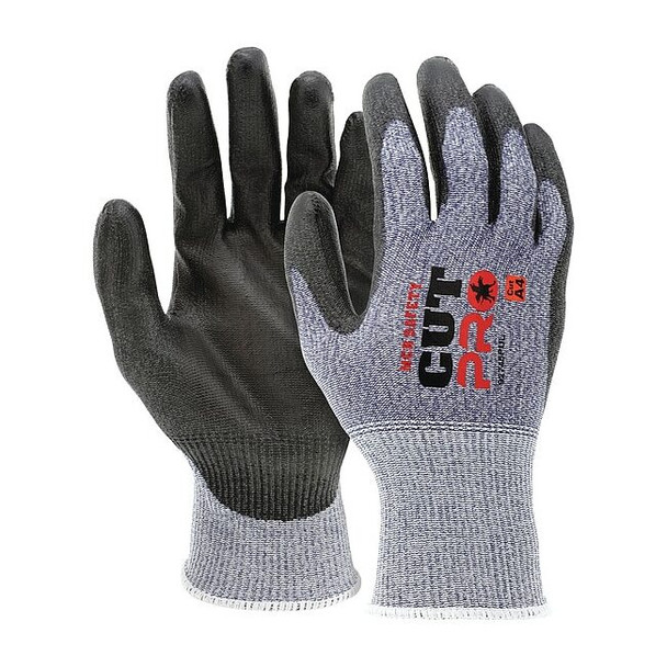 Coated Gloves, Cut Level A4 ,Dipped ,Polyurethane ,Smooth ,XL 12 PK