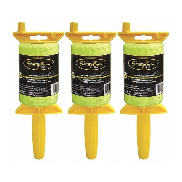 Stringliner Masons Line Reel,Braided,500 ft. L,PK3 25465