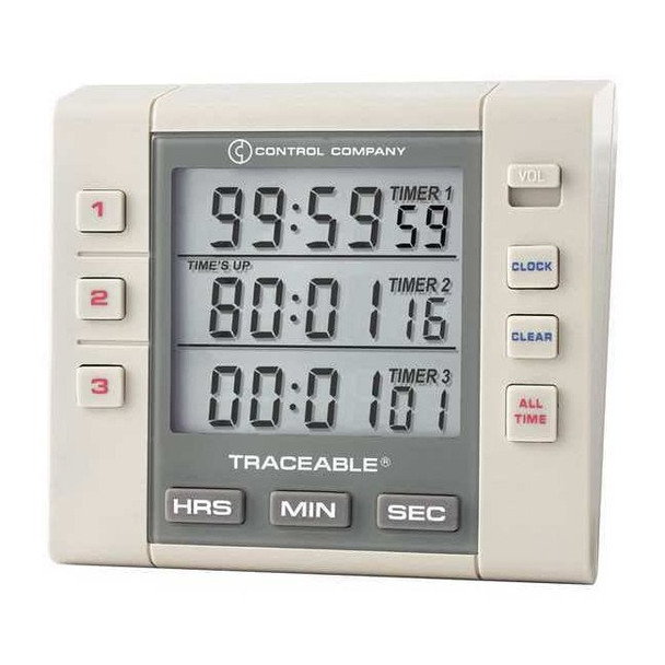Traceable Alarm Timer, Count Down,Count Up, 100hr 5000