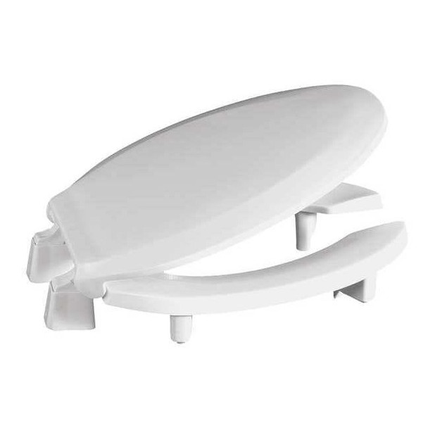 Centoco Toilet Seat With Cover, Check Hinge, Elongated, White 3L820STS-001