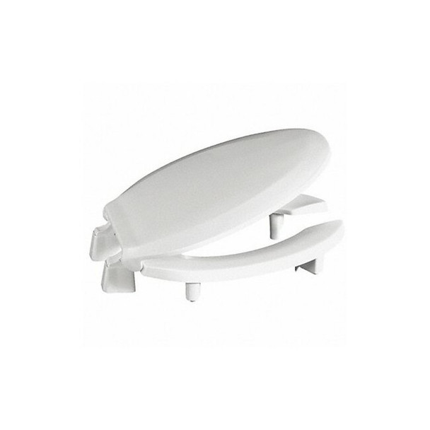 Centoco Toilet Seat With Cover, Check Hinge, Elongated, White 3L820STS-001