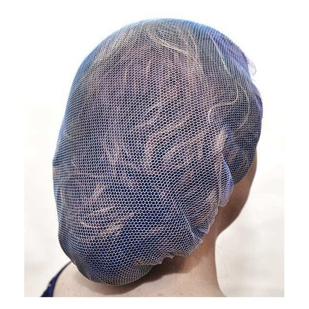 Action Chemical Hairnet, Nylon, 21 in Dia., Blue, M, 1000 PK H21B