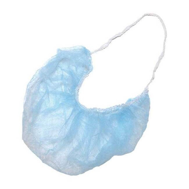 Beard Net, Polypropylene, 18 in Dia., Blue, Universal, 1000 PK