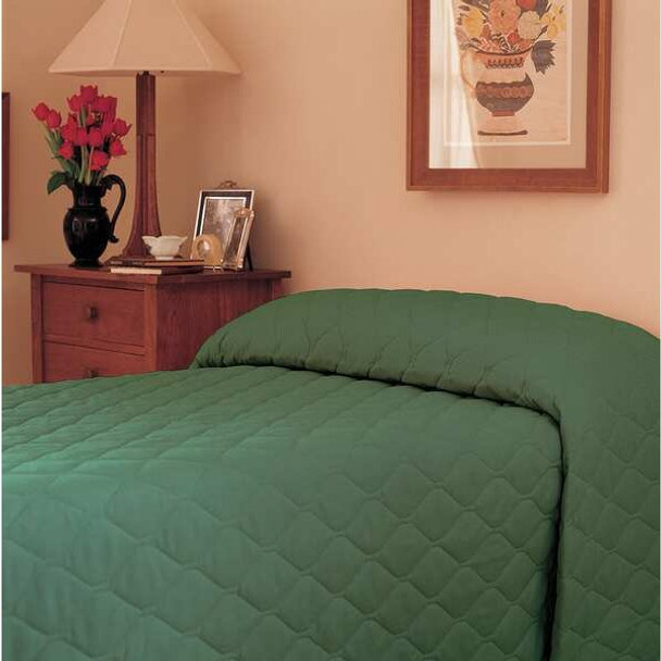 Martex Bedspread,102 in L,Forest Green Mainspread Martex Bedspread,102 in L,Forest Green Mainspread