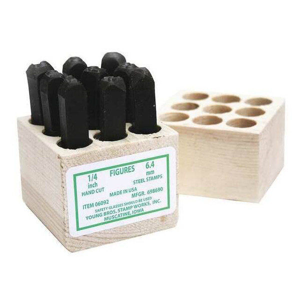 Young Bros Stamp Works Hand Stamp Kit, Number Set 09092