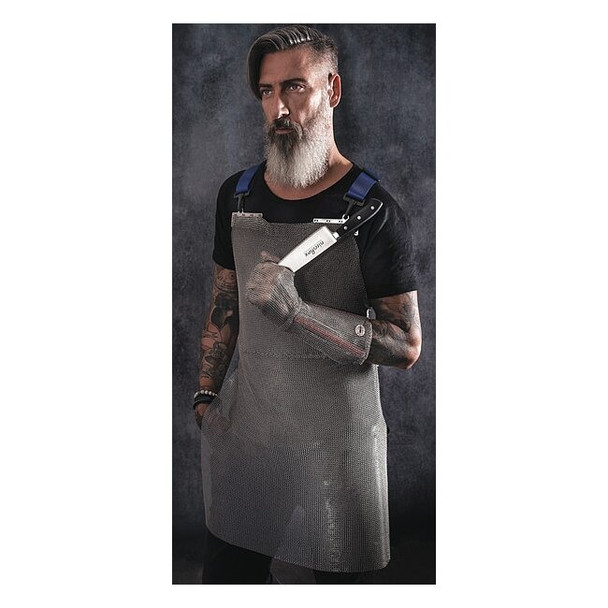 Niroflex Usa Bib Apron, Stainless Steel, Silver, 34 in, Universal S4-2234A