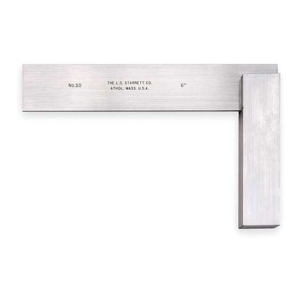 Starrett Precision Steel Square,6 x 4 5/16 In 20-6