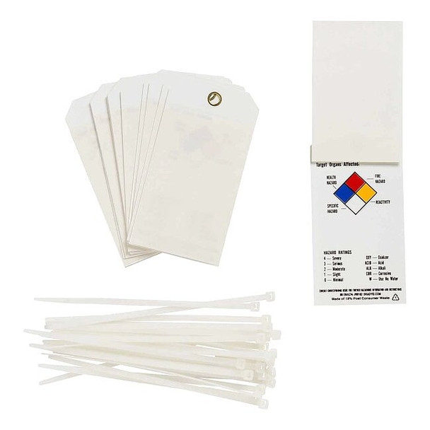 Brady Tag, Chemical Hazard, Polyester, 3 in W, 5 3/4 in H 99102