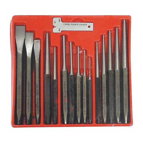 Astro Pneumatic Punch/Chisel Set,16 pcs., Punching, CR-V 1600