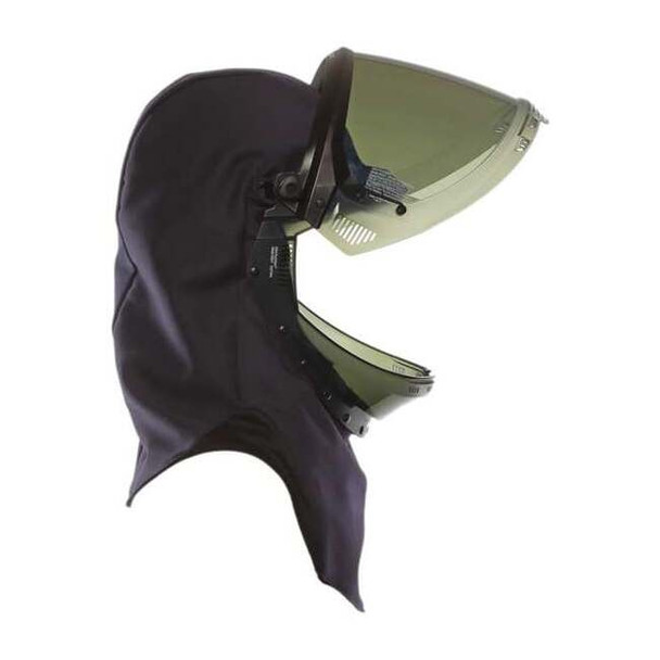 Enespro Arc Flash Hood, 4 PPE CAT, 40 cal/sq cm, Navy, Universal H65UQUQ40LF