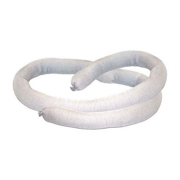 Oil-Dri Sorbent Sock, 10 gal, 3 in x 10 ft, Oil, White, 4 PK L71519G