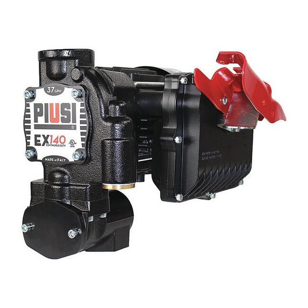 Piusi 120V AC, 37 gpm Max. Flow Rate , Aluminum, 1-1/4 in Inlet F00395000