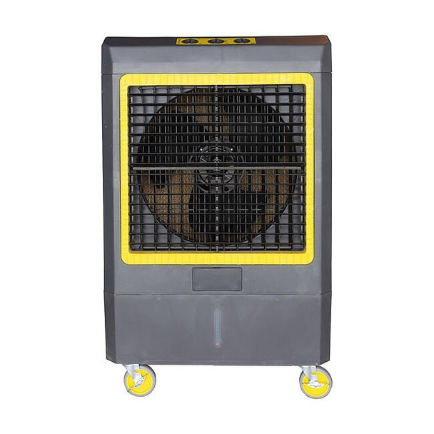 Portable Evaporative Cooler, 5,300 cfm, 1,600 sq ft, 15 gal, 1/3 hp, Direct