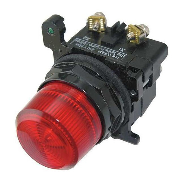 Eaton Cutler-Hammer Pilot Light,LED,24VAC/DC,Red 10250T197HLRP24